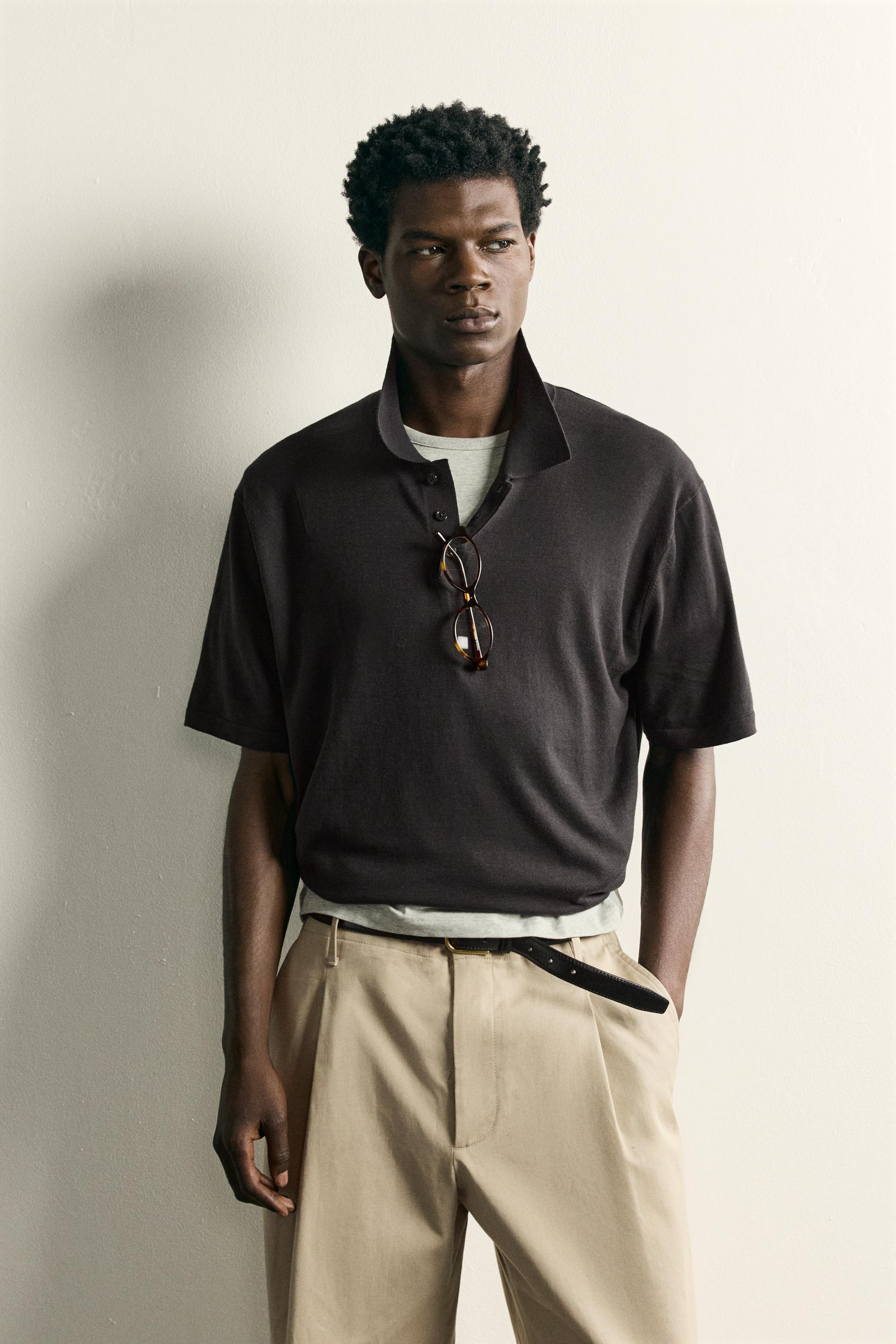 REGULAR FIT COTTON BLEND KNIT POLO